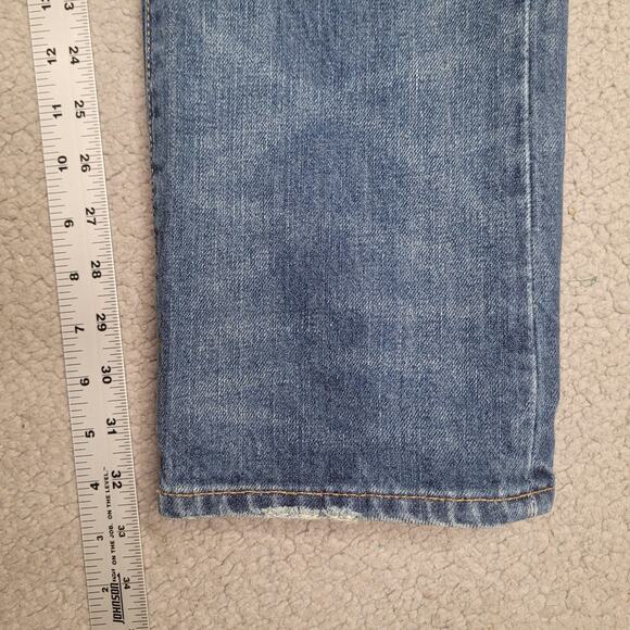 Polo Ralph Lauren Jeans 35x32 Blue Denim Slim Straight Zip Fly Stratford Wash - Picture 9 of 12